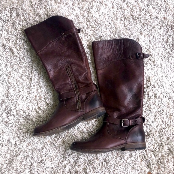 Frye Shoes - FRYE Phillip tall brown Leather Boots Comfortable